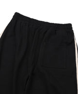 トラックラインピンタックスウェットパンツ - Black