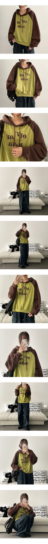 Out embroidery and raglan colored hoodies