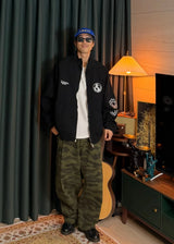 Globe stitch oversized jacket 