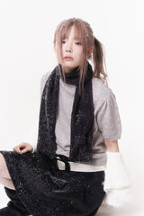 ミニリボンマフラー (black)