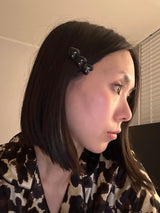 Triple heart hair pin (6color)