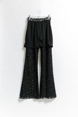 flower lace boots-cut leggings(2colors)