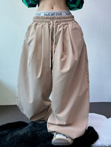 4000SOLD NYLON PINTUCK PANTS