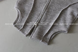 off-shoulder cut-out zip-up knitwear T-shirt