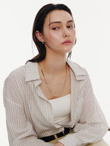 26SS★ Essence Silver (W) Snake Long Chain (70cm) Necklace