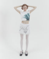 Precious Key Lace Skirt White