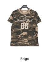 Leen86カモクロップドTシャツ