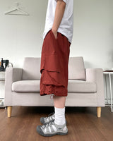 Nylon Cargo Bermuda Pants