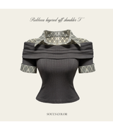 Rebecca layered off shoulder T