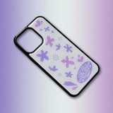 Flower Blooms Epoxy Phone Case (Purple-WH)