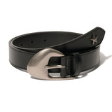BL010 Western Unisex Leather Belt 27 mm Black