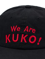 WeAreKUKO! 6パネルオックスフォードキャップ_ブラックレッド