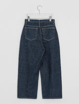 [unisex] Kidu Pintuck Raw Denim Wide Pants