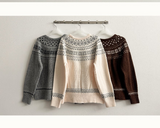 Snowflake Pogeun Nordic Round Knitwear