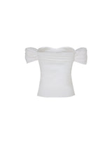 Off shoulder ribbon top (Ivory)