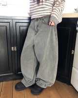 ジンビンテージワイドデニムパンツ