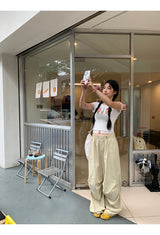 アイスクリームレースレイヤード半袖Tシャツ