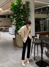 ルカイン 301 ストレッチー エラスティック ウエスト ストレート パンツ/ 4カラー