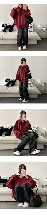 [Basic, Long/S~XL]ホリゾンタルピンタックワイドパンツ