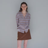 Brown Corduroy Patch Mini-Skirt