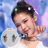 [IZNA Mai Earrings] コズミックミネラルピアス - Silver Color