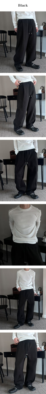[Unisex] Dart hard cotton wide pants(2color)