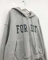 レタリングフリースフーディージップアップ (3 Colors)