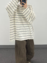 sheer striped long sleeve