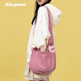 Love double-sided shoulder bag can be slanted