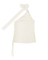One Shoulder Lace Top _ IVORY