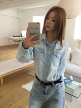 Western denim shirt