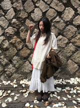 Dazney レースフリルロングスカート