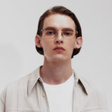 Knouun Square titanium glasses CODE. 102. D Gold