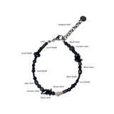 karen silver black gemstone bracelet 