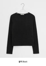 シューカンリブラウンド長袖Tシャツ
