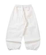 Bohemian vintage washed fringe pants _ White 