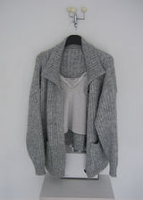 HIGH NECK HALF CARDIGAN