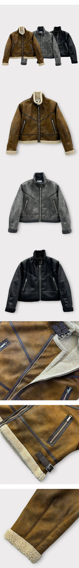 [F/W] Crack suede crop mustang(3color)