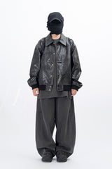 Glady Crack Over Leather Jacket