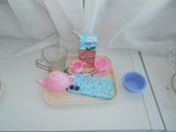 starry sketch card pocket phone case (blue)