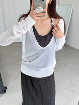 june deep v-neck knit (3color)