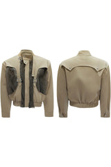 Crocodile Fleece Biker Jacket