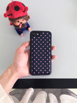 [epoxy] dot (navy • pink) heart