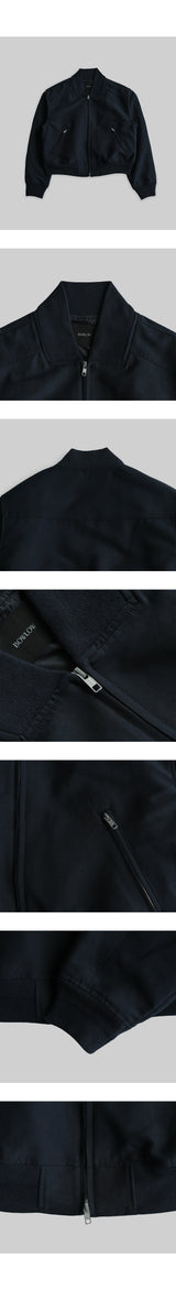 Crop MA-1 Jacket [Navy]