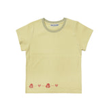 フラワーステッチTシャツ イエロー