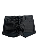 corset leather shorts
