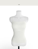 [ built-in bra pads ] 008 basic square sleeve top