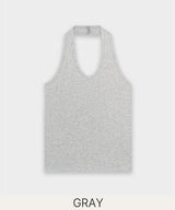 [MADE] Ballet, rib V-neck holter camisole