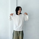 Vintage Mature Classic Button Boxy Casual Top