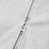 KIRSH PLAIN SLIM FIT CROP HOODIE ZIP UP [MELANGE GRAY]
